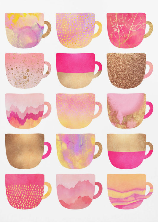 Pretty Pink Coffee Cups | Canvas