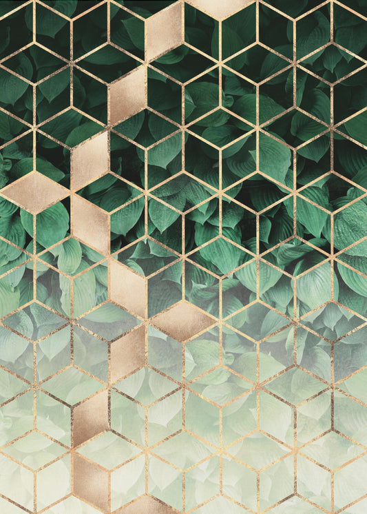 Leaves And Cubes | Canvas