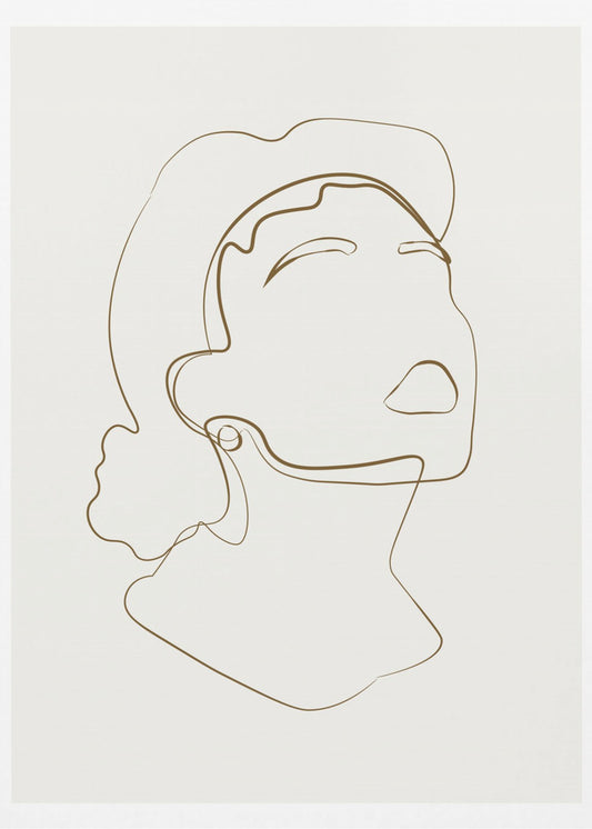 Abstract Face Line Art | Poster