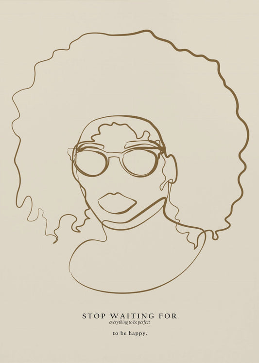 Woman face with glasses | Canvas