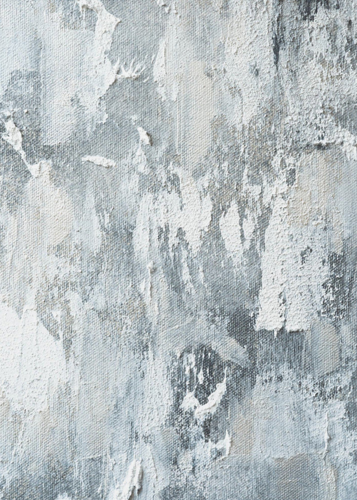 Textured Layers Of White And Gray | Canvas