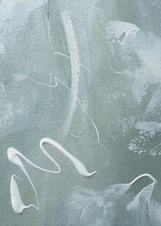 Green and White Acrylic | Canvas