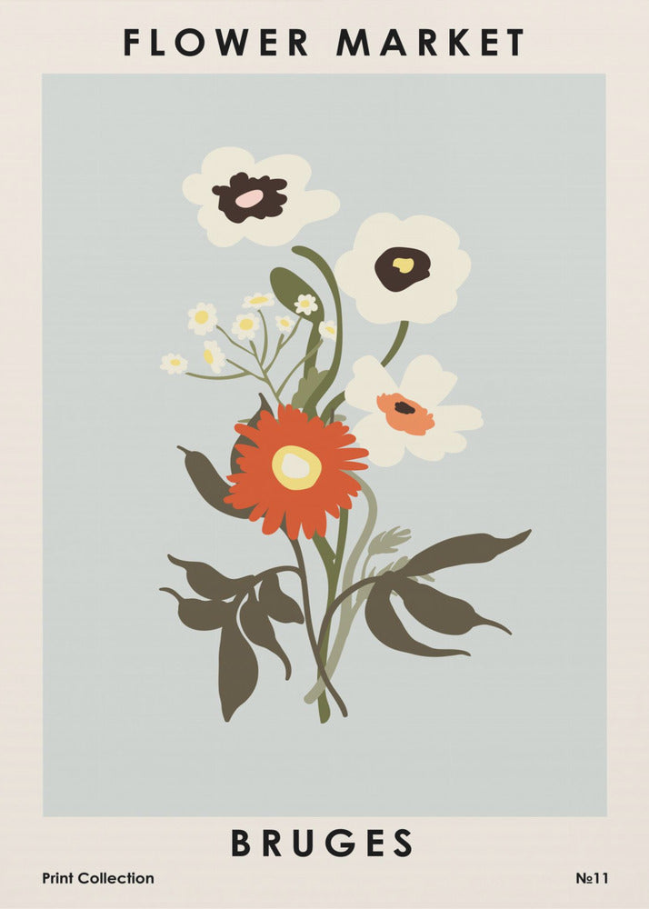 Flower Market Bruges | Poster