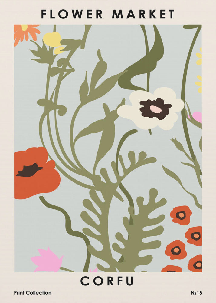 Flower Market Corfu | Poster