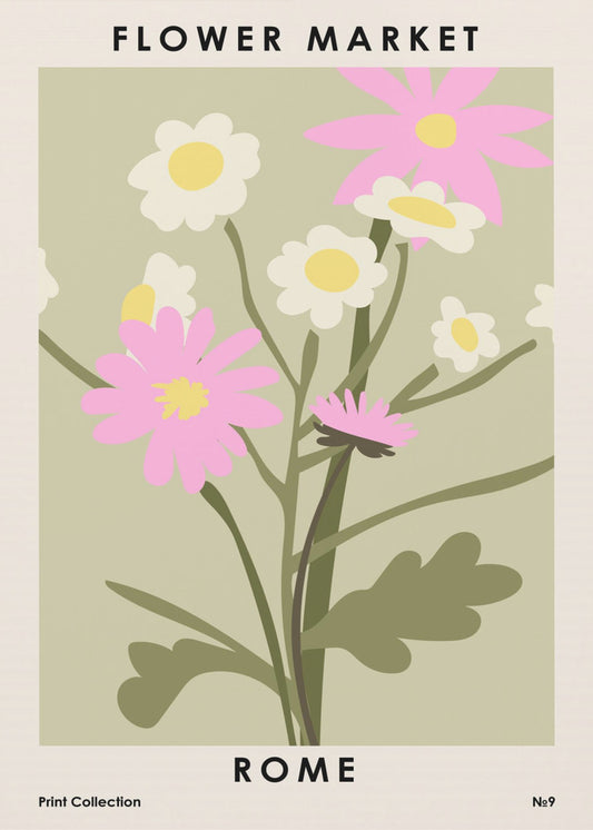 Flower Market Rome | Poster