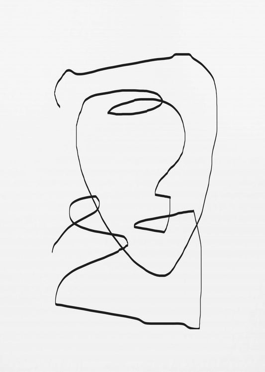 Whimsical Line Face | Canvas