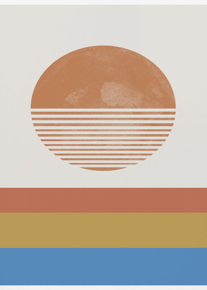 Striped Horizon Sun | Poster