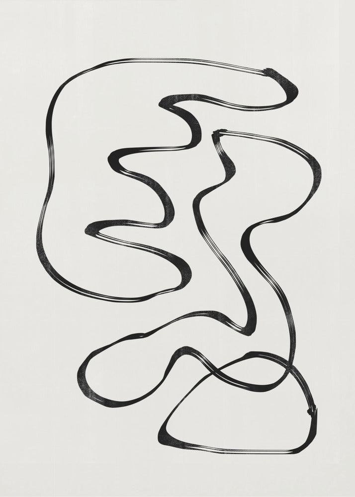 Curved Monochrome Paths | Canvas