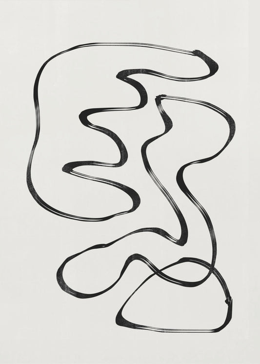 Curved Monochrome Paths | Canvas