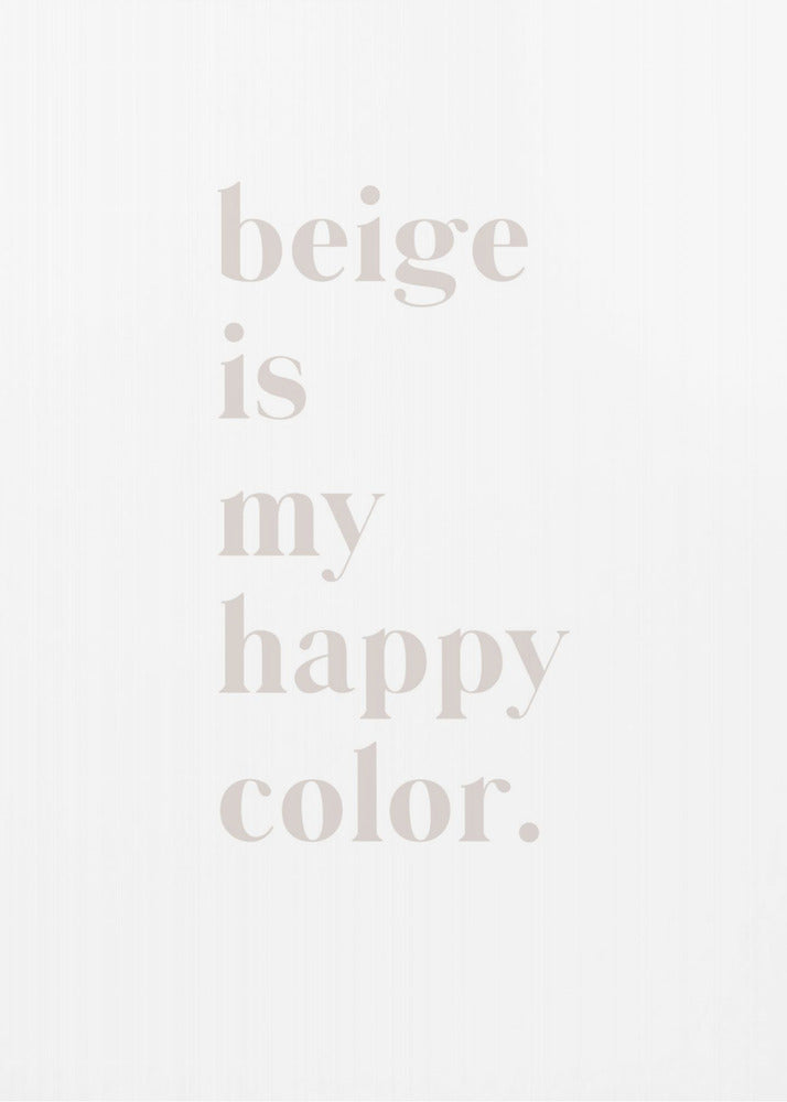 Beige Bliss | Poster