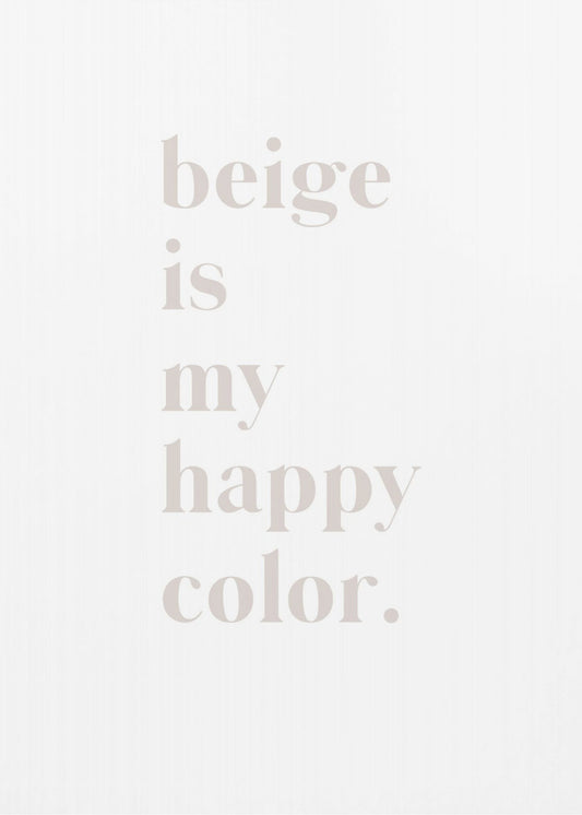 Beige Bliss | Poster