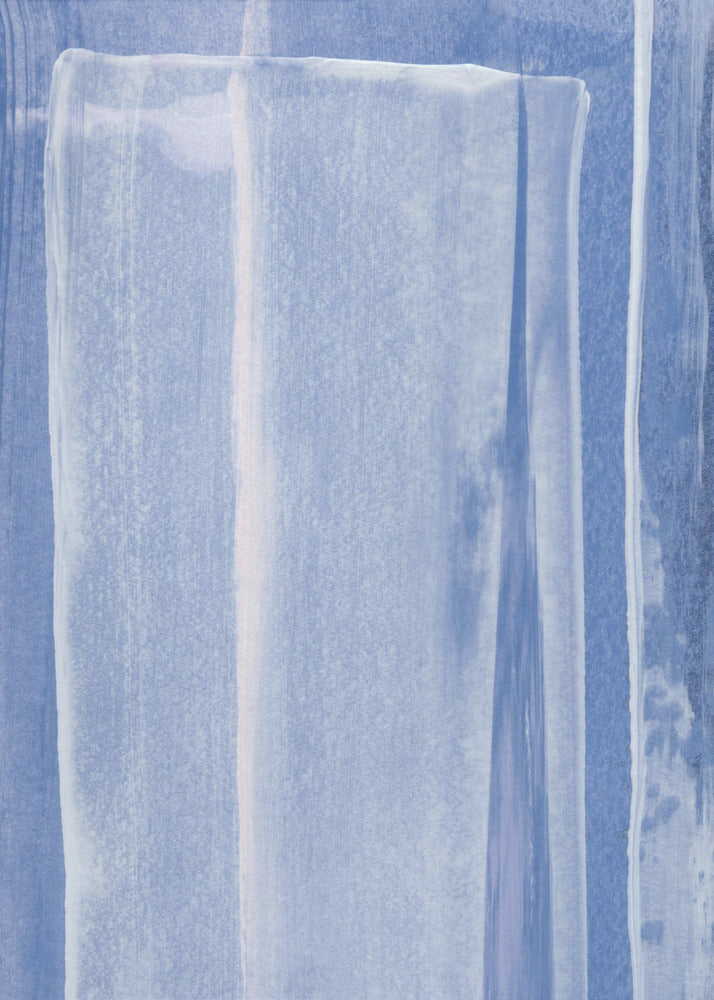 Blue With Vertical Brushstrokes | Poster