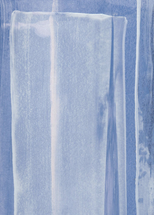 Blue With Vertical Brushstrokes | Poster