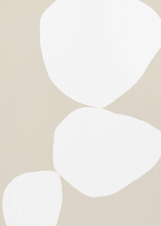 Three White Organic Shapes | Canvas