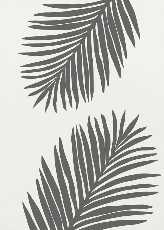 PALM LEAF 12 GRAPHITE GRAY | Poster