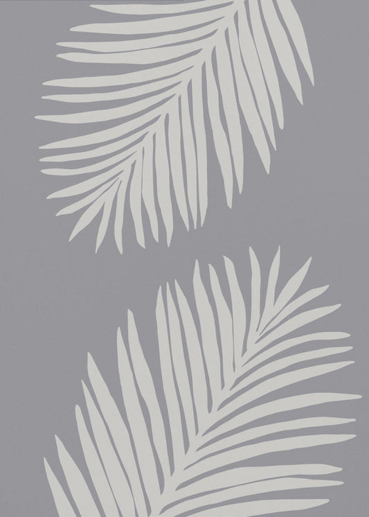 PALM LEAF 03 MEDIUM GRAY | Poster