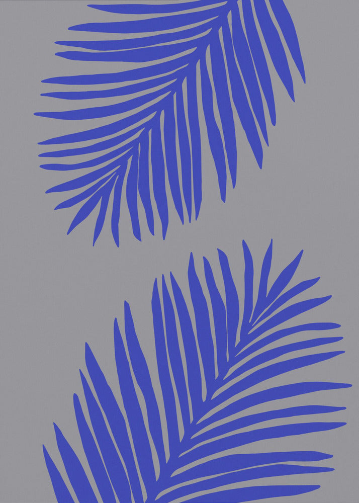 PALM LEAF 02 SOFT GRAY | Poster