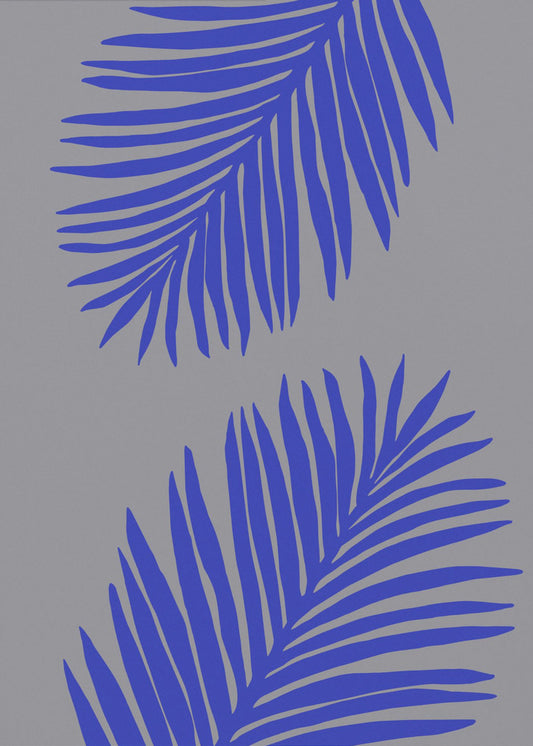 PALM LEAF 02 SOFT GRAY | Poster
