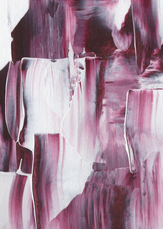 Crimson Brushstrokes | Canvas