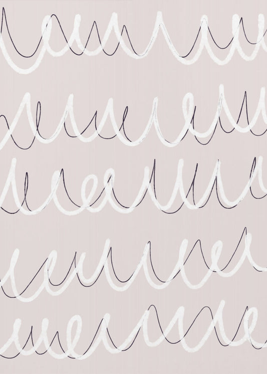 Curved Doodle Waves | Canvas