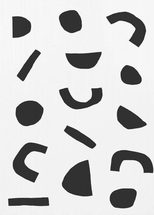 Black Shapes Dance | Canvas