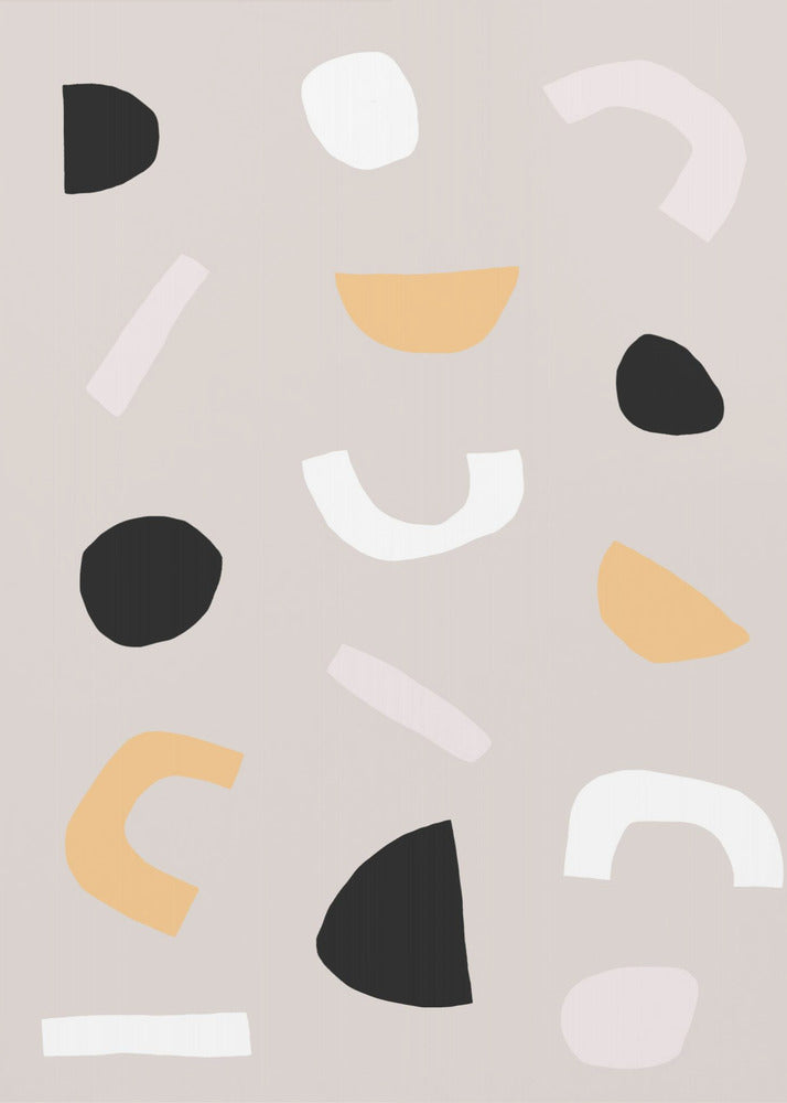 Geometric Shapes in Neutral Tones | Canvas