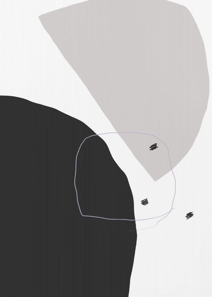 Bold Black and Gray Shapes | Canvas