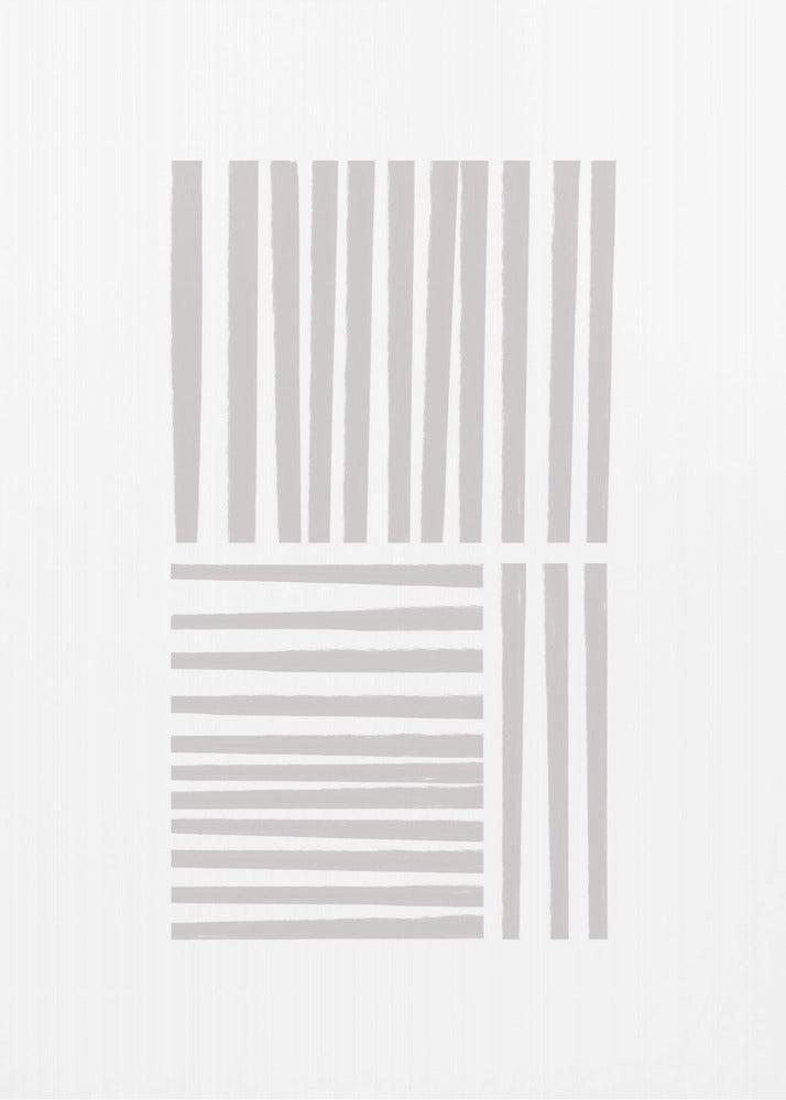 Geometric Gray Lines | Canvas
