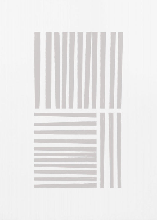 Geometric Gray Lines | Canvas