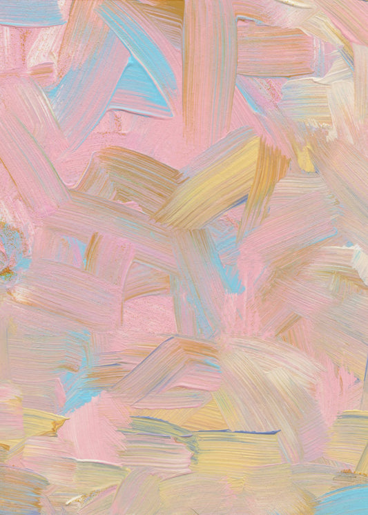 Vibrant Brushstrokes in Pastel Hues | Canvas