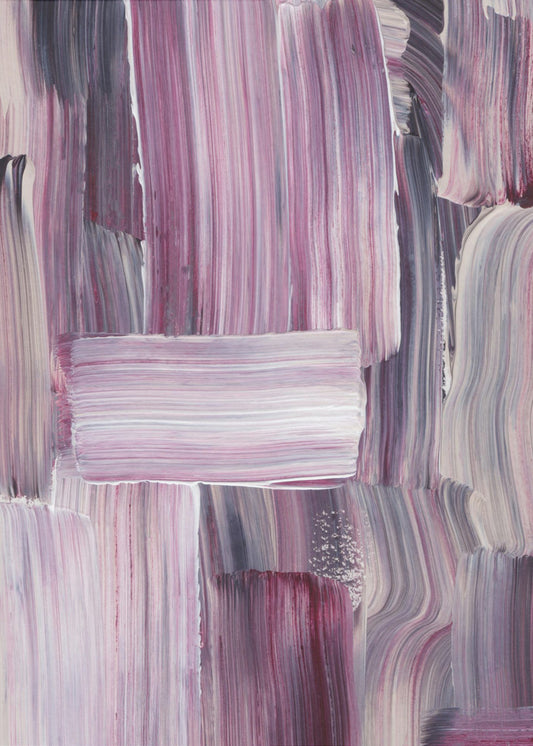 Bold Brushstrokes in Shades of Violet and Pink | Canvas
