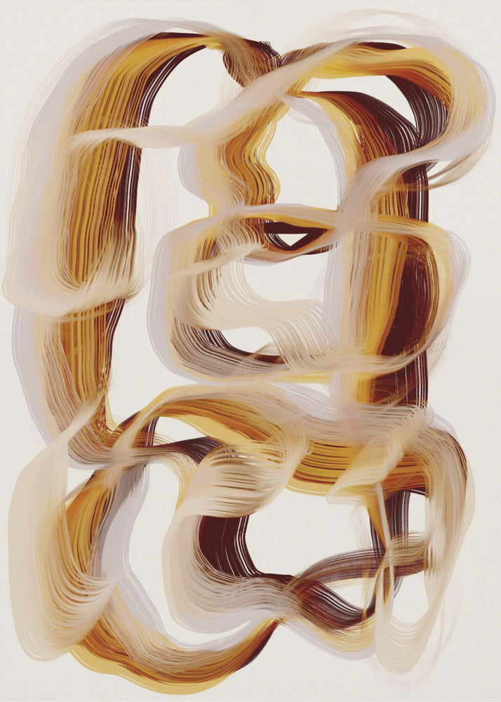 Flowing Amber Paths | Poster