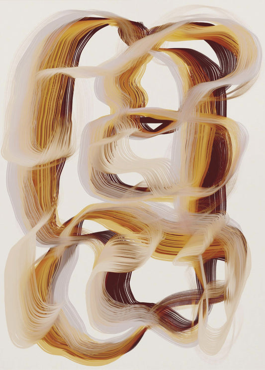 Flowing Amber Paths | Poster