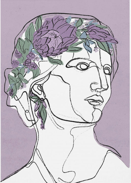 Floral Outline Muse | Canvas