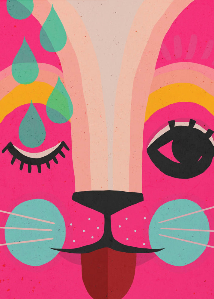 Vibrant Feline Dreams | Canvas