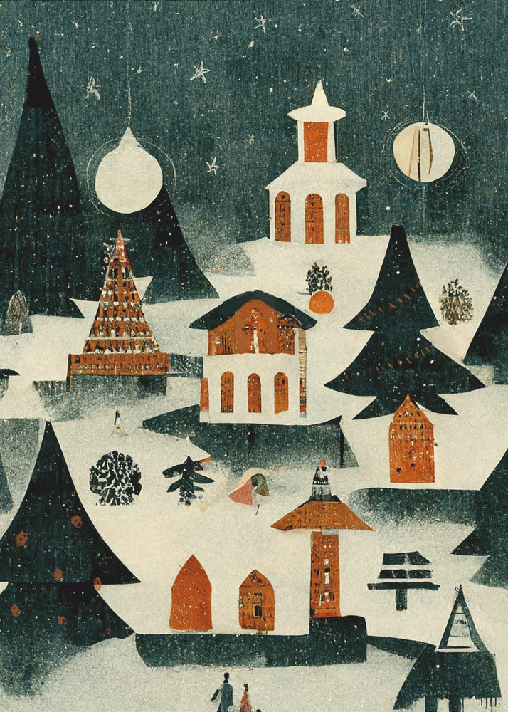 Winter Village Glow | Poster
