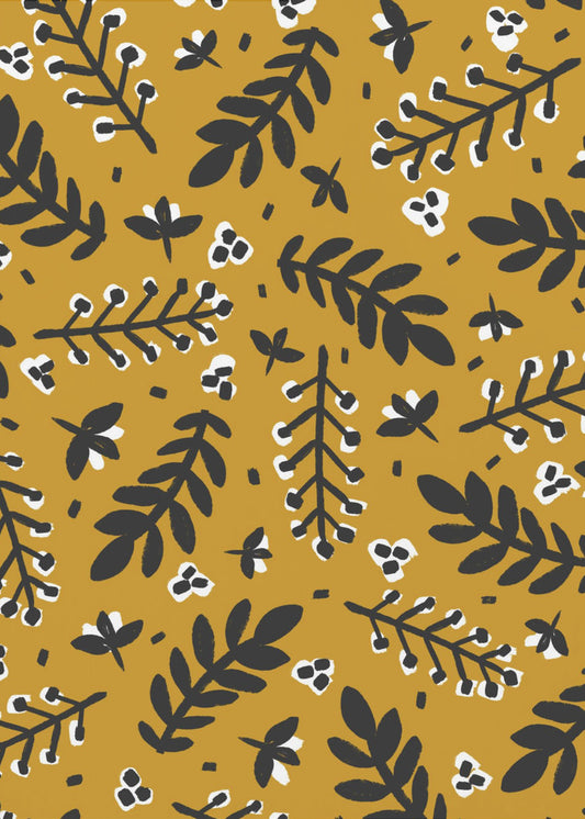 Golden Botanical Bliss | Canvas