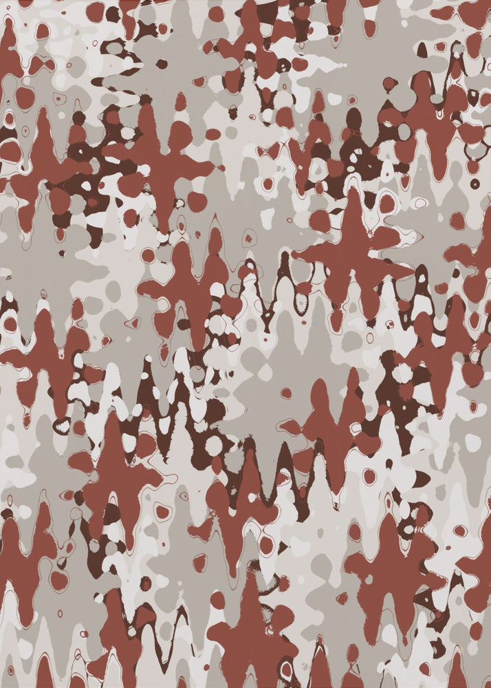 Crimson Wavescape | Canvas