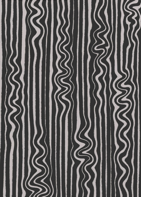 Wavy Zebra Stripes | Poster