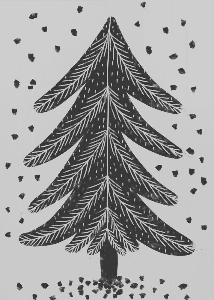 Monochrome Pinefall | Canvas