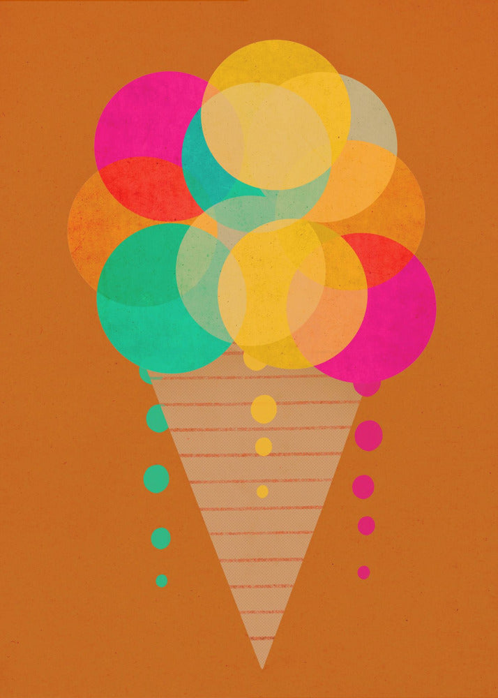 Rainbow Cone Delight | Canvas