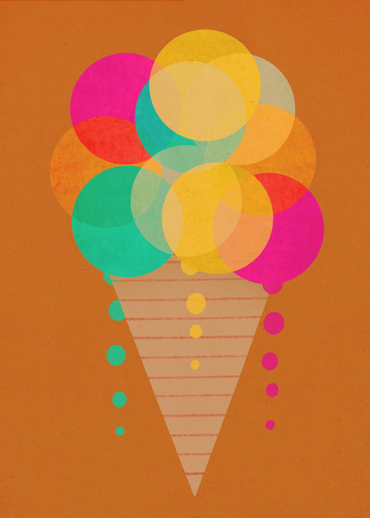 Rainbow Cone Delight | Canvas