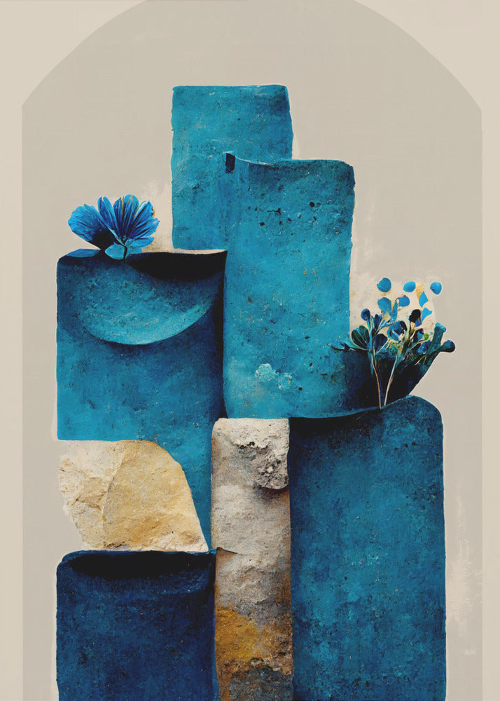 Blue Elements Rise | Canvas