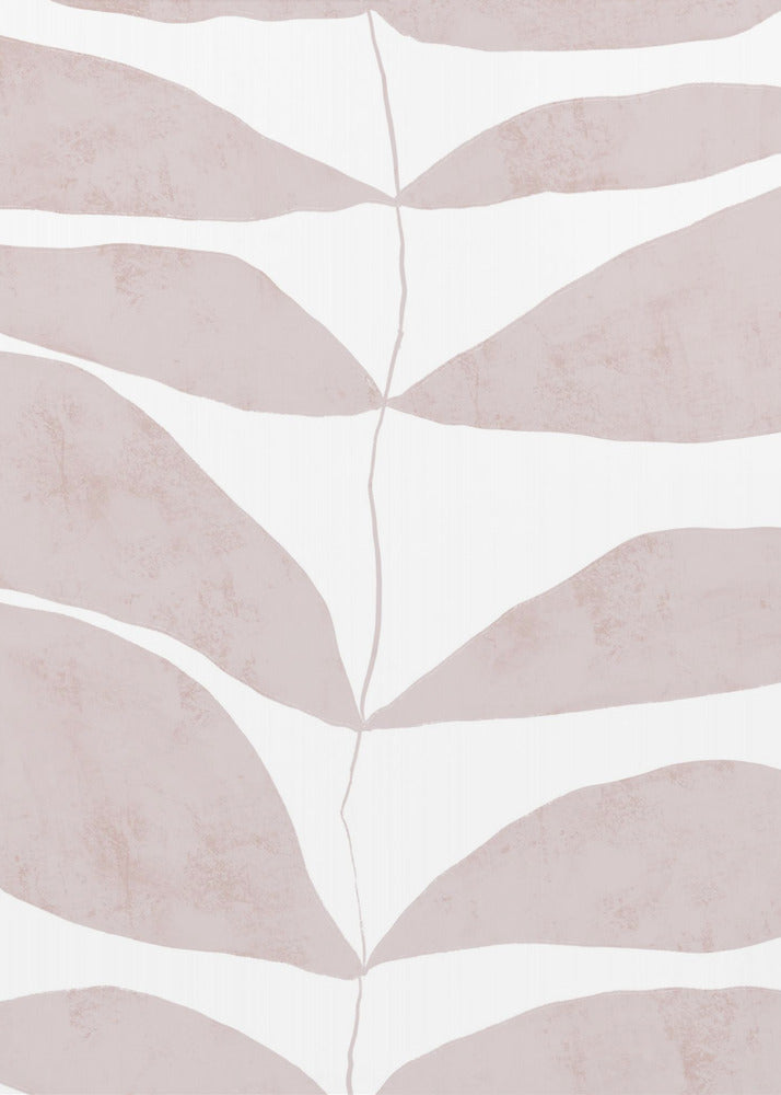 Leaf Patterns in Soft Beige Tones | Poster