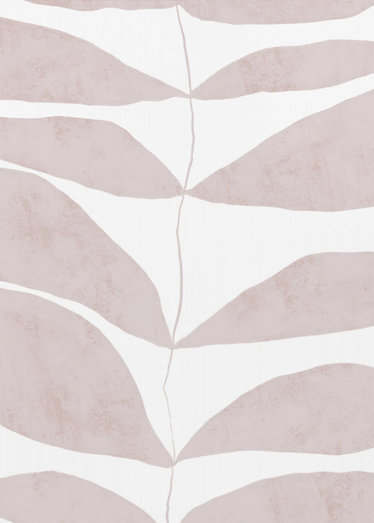 Leaf Patterns in Soft Beige Tones | Canvas