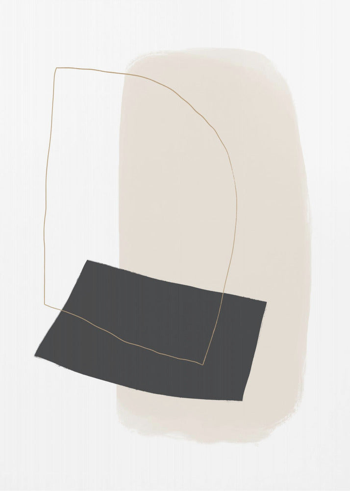 Geometric Shapes and Simple Lines in Neutral Tones | Poster