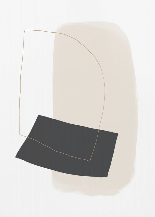 Geometric Shapes and Simple Lines in Neutral Tones | Canvas