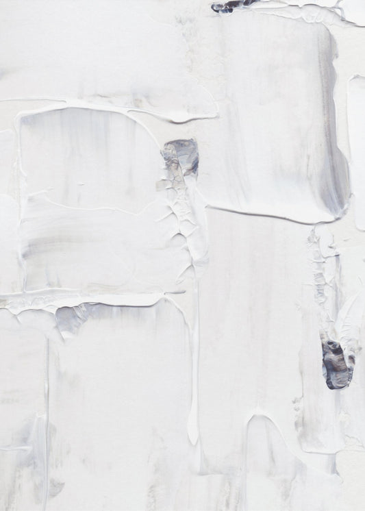 Expressionist White and Gray Brushstrokes | Canvas