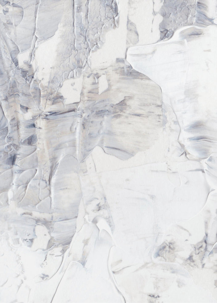White and Gray Brushstrokes | Poster