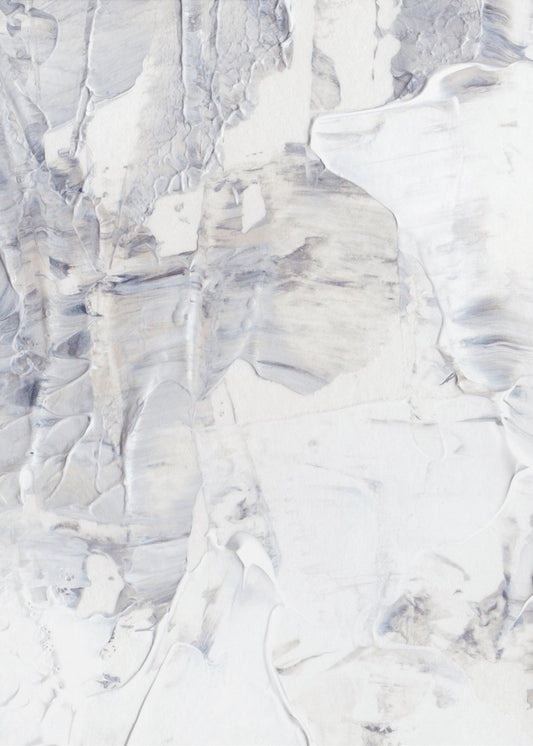 White and Gray Brushstrokes | Poster